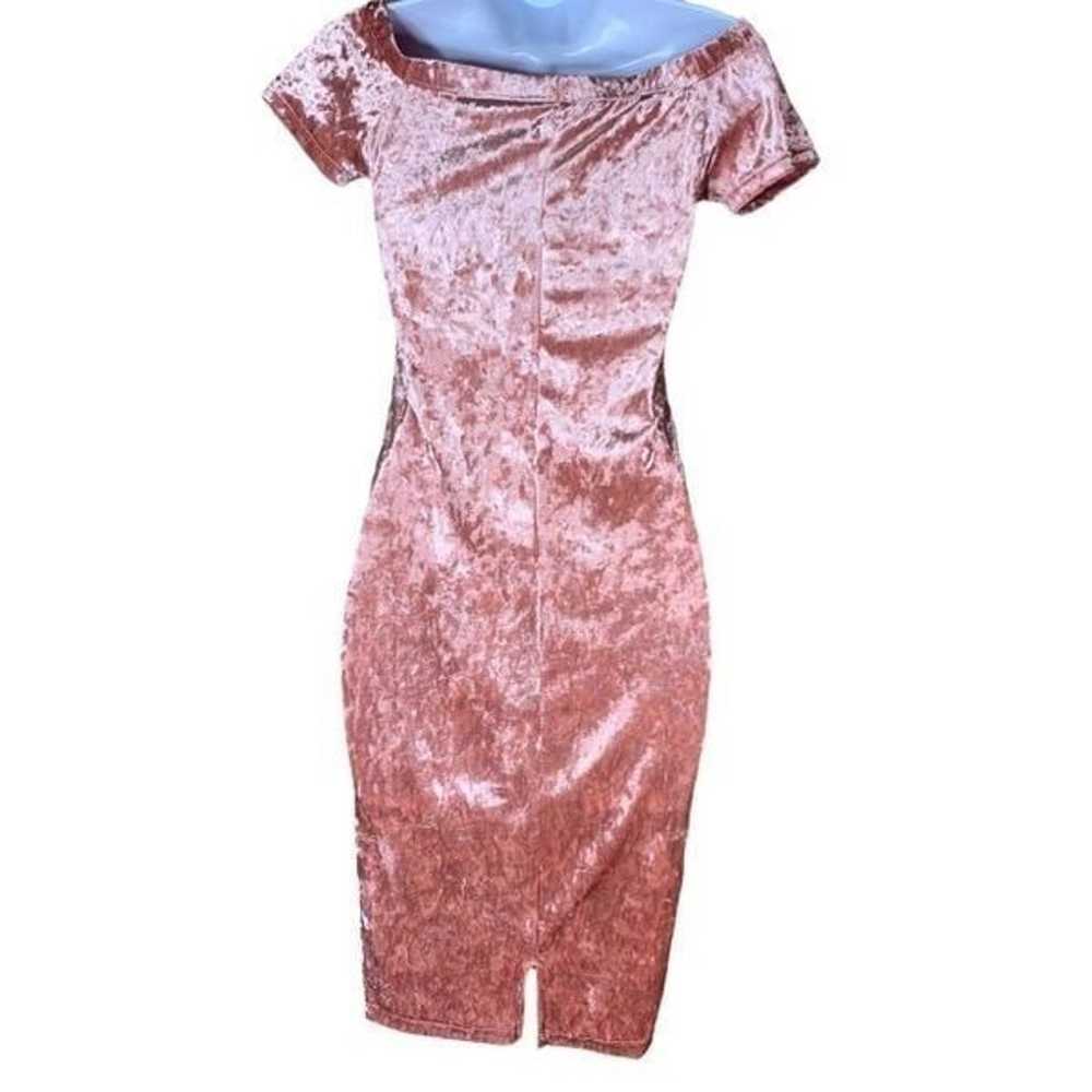 Vintage Privy pink velvet dress - image 4