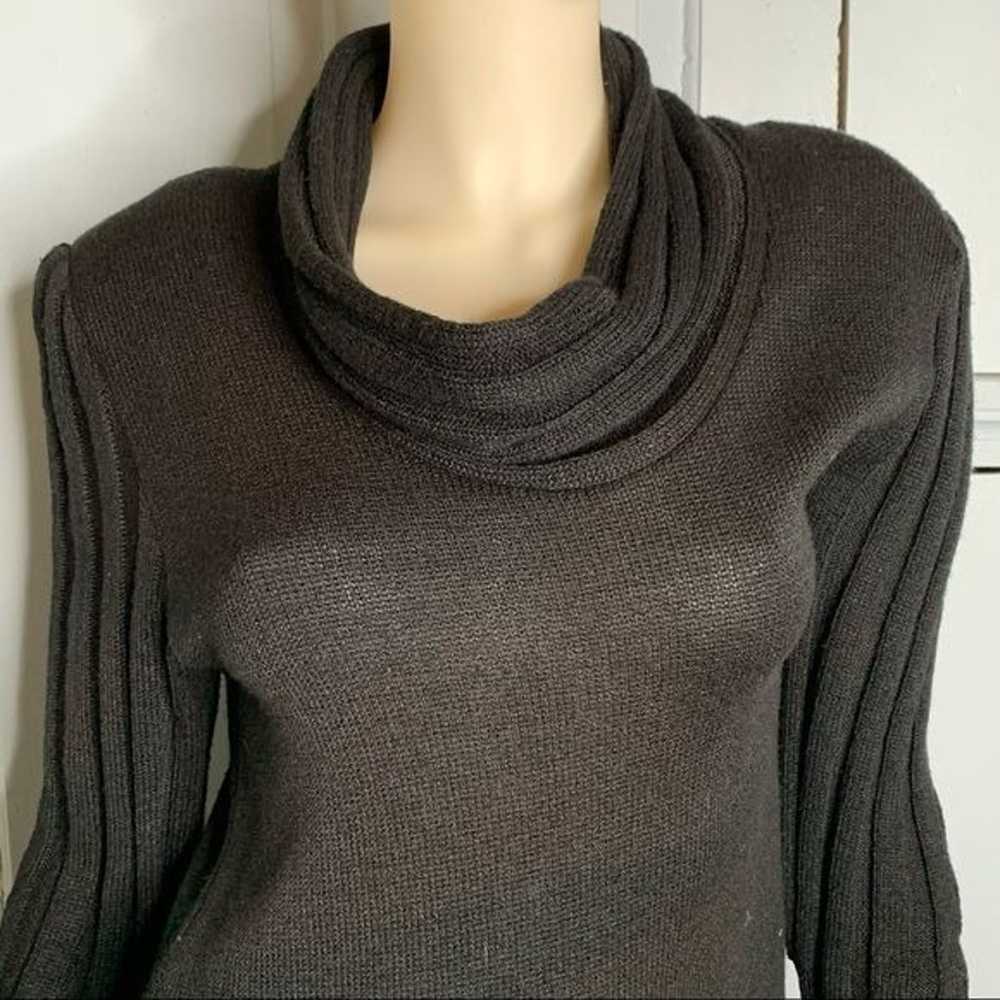 Vintage 80s Mita Knit Dress Turtleneck Sweater Me… - image 3