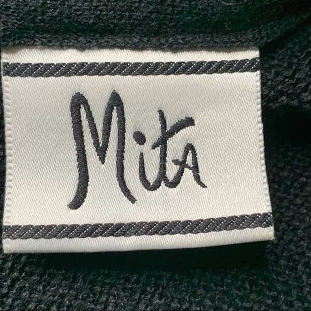 Vintage 80s Mita Knit Dress Turtleneck Sweater Me… - image 7