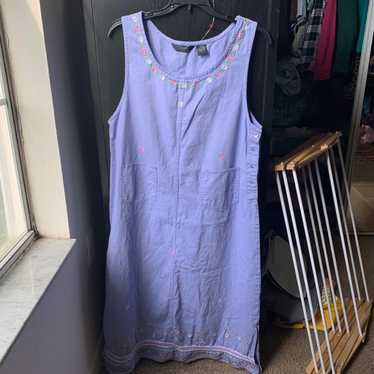 Vintage Asazu denim maxi dress periwinkle blue 100
