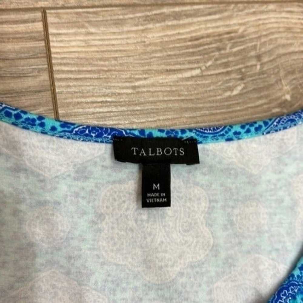 Talbots blue paisley print maxi dress bohemian vi… - image 5