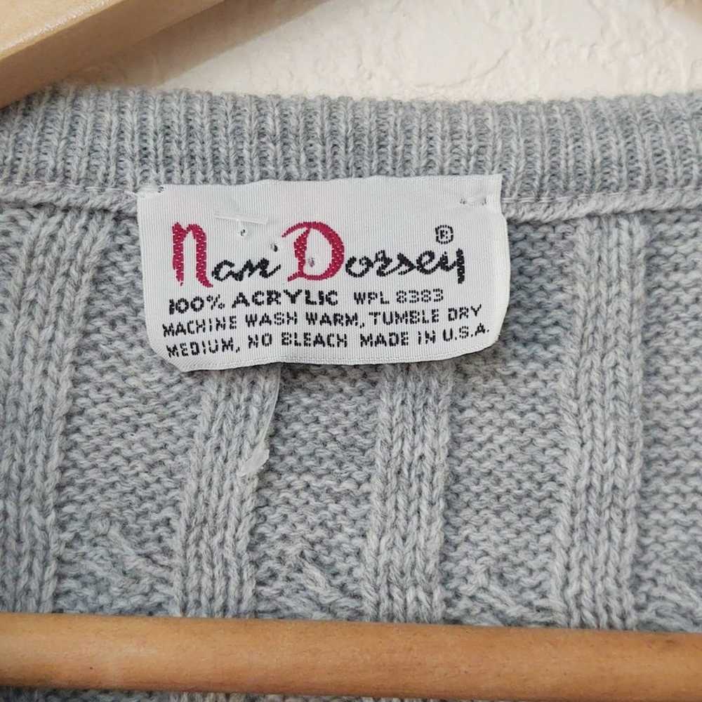 Vintage Nan Dorsey gray sweater vest - image 2