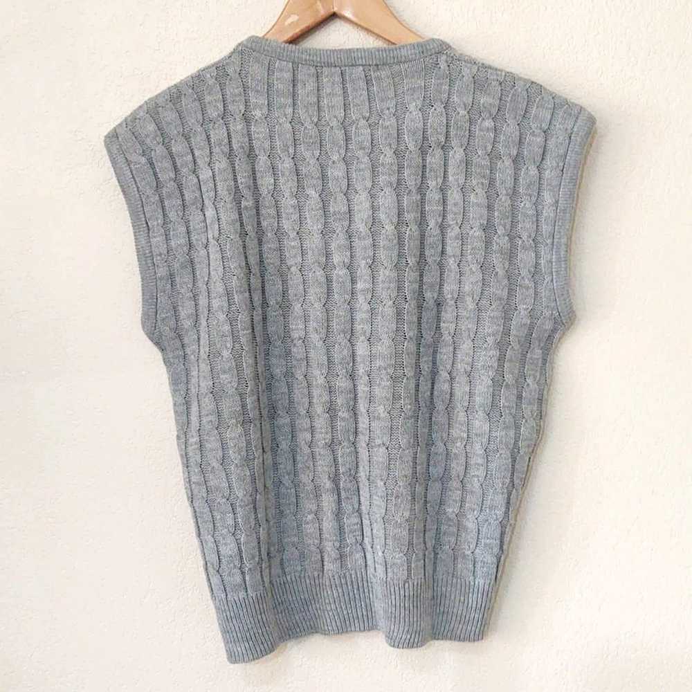 Vintage Nan Dorsey gray sweater vest - image 3