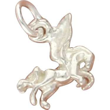 Sterling Silver Tiny Pegasus Horse Charm - image 1