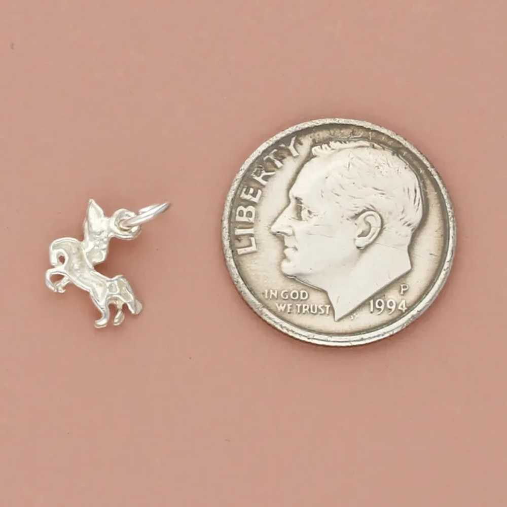 Sterling Silver Tiny Pegasus Horse Charm - image 3