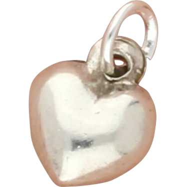 Sterling Silver Tiny Puffy Heart Charm