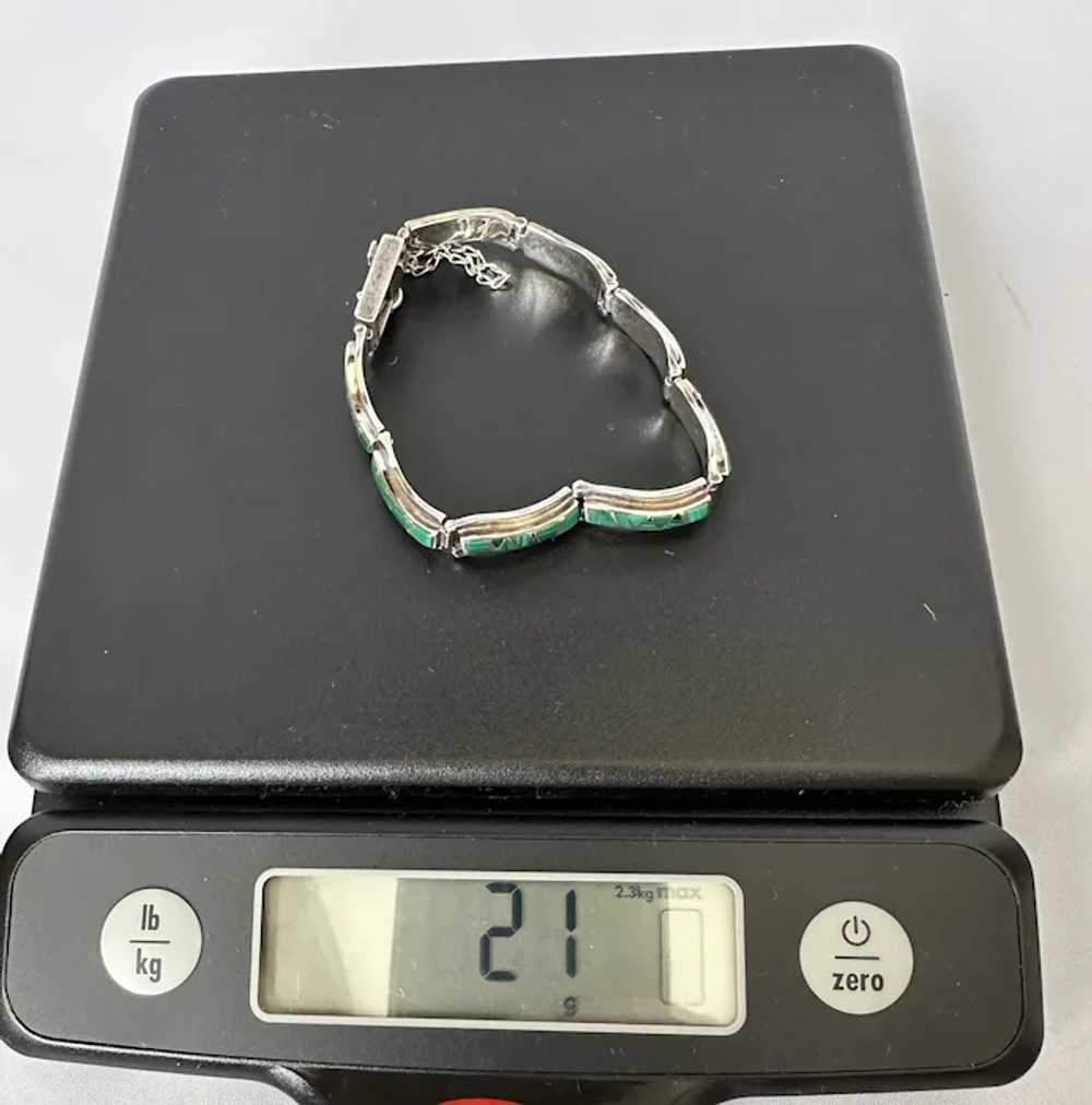 Sterling Malachite Bracelet - image 7