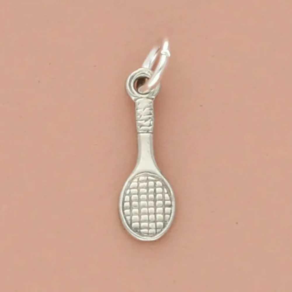 Sterling Silver Tiny Tennis Racket Charm - image 4