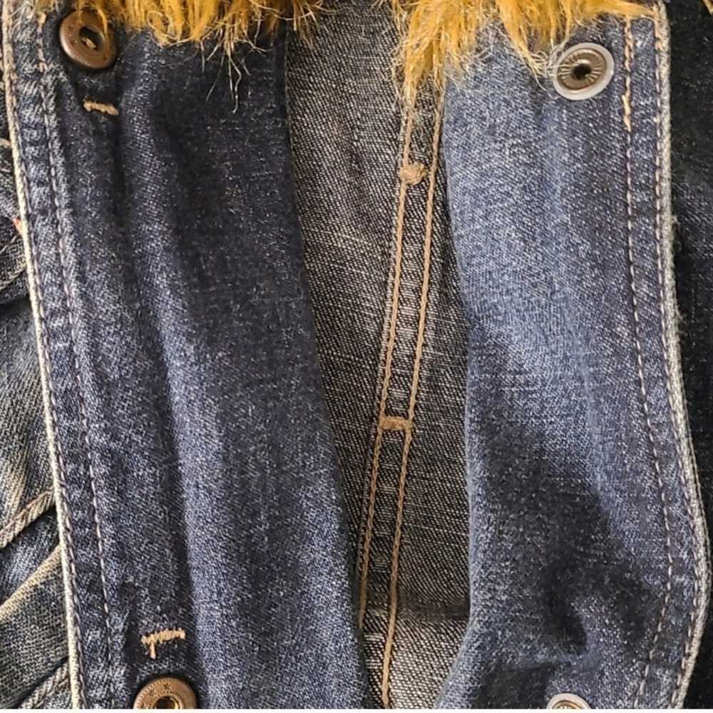 Vintage Guess Jean, Fur Collared Jacket! - image 6