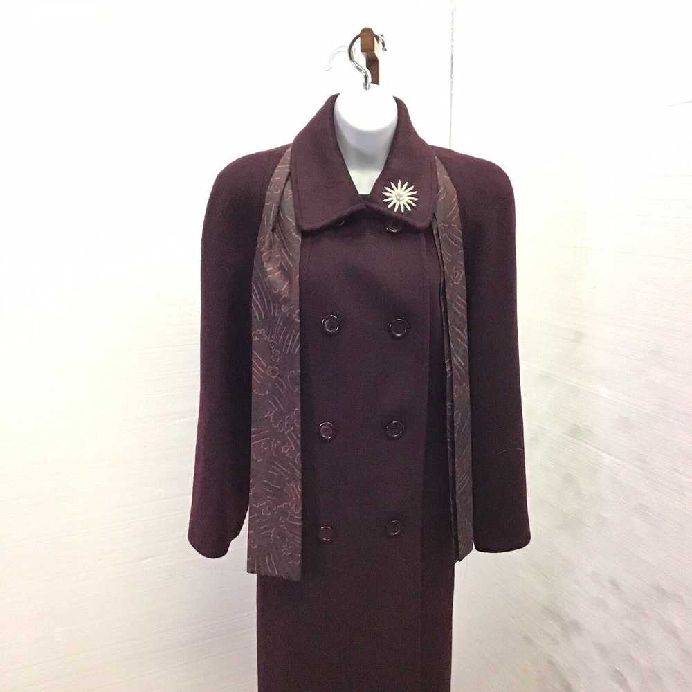 Alorna Women Vintage 90’s Coat, Plum Classic Coll… - image 2