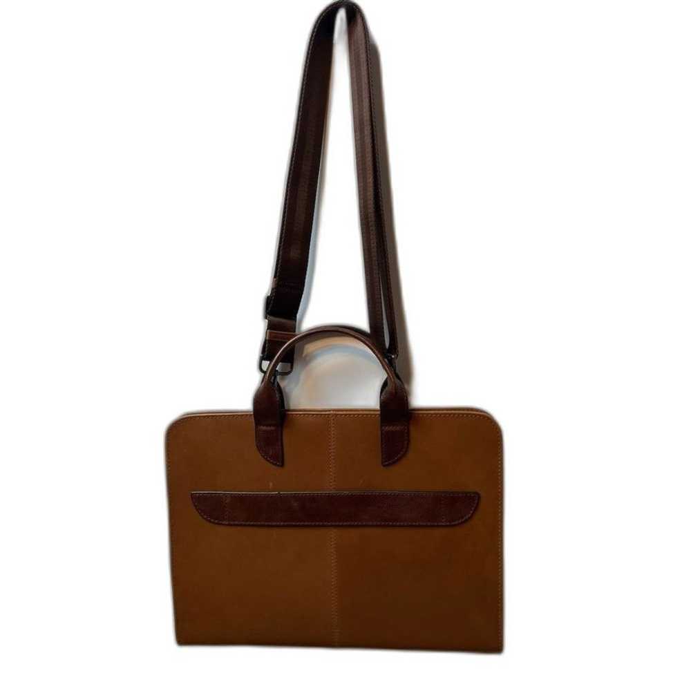 Jos. A. Banks Leather Briefcase Tan New - image 9