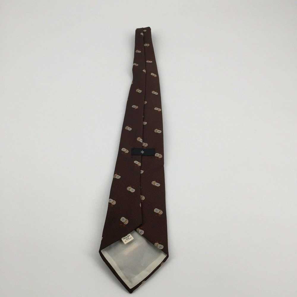 Vintage Dark Brown Apple Print Neck Tie Teacher P… - image 5