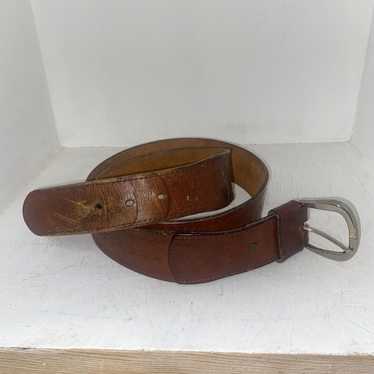 Men's Textan Harness Cowhide Leather Brown Wester… - image 1