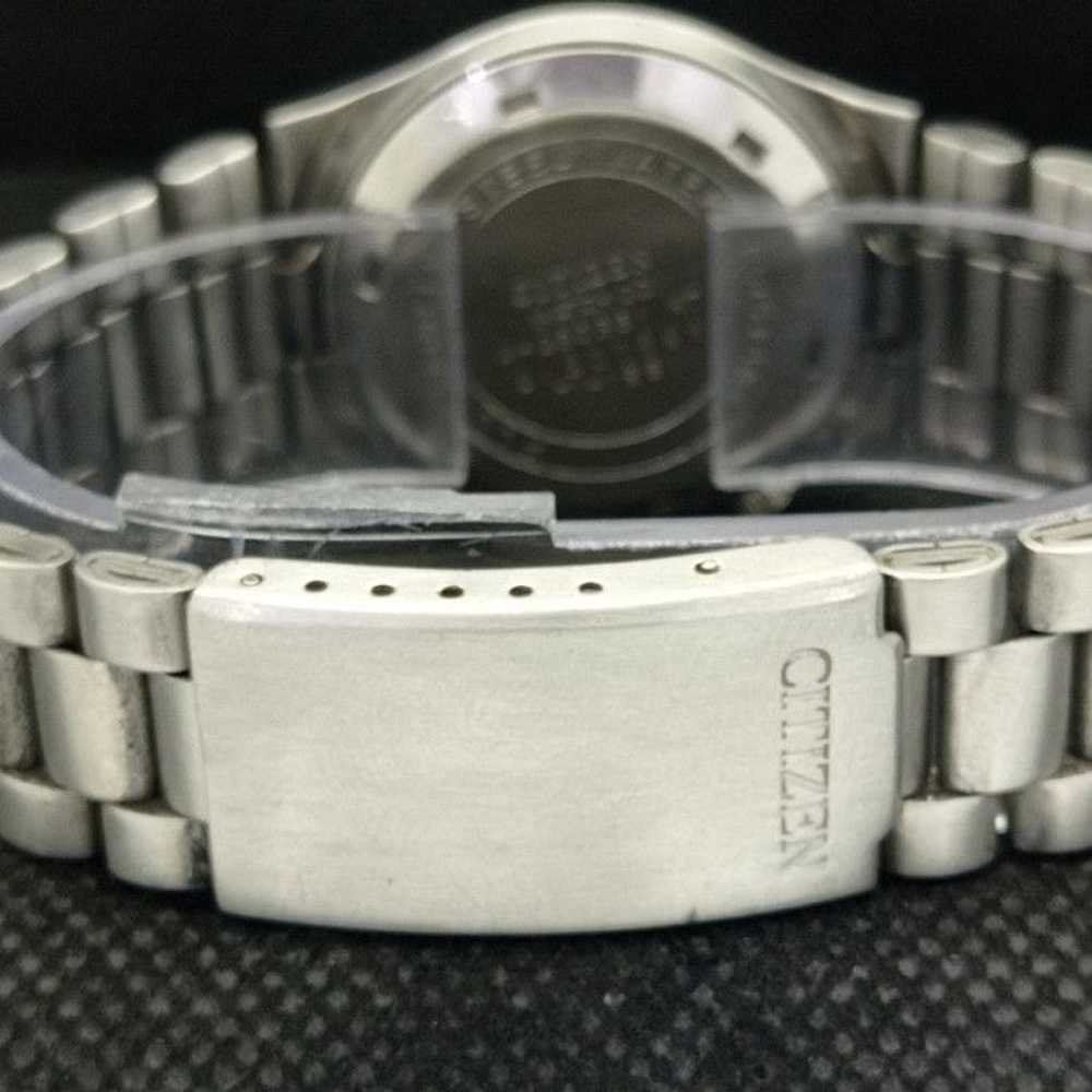 Vintage 1983 Citizen Automatic Mens Silver Watch … - image 2
