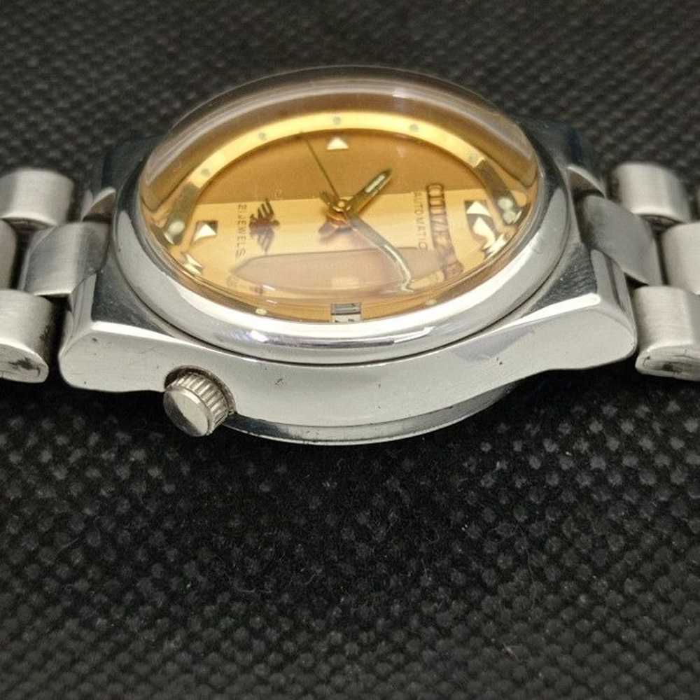 Vintage 1983 Citizen Automatic Mens Silver Watch … - image 5
