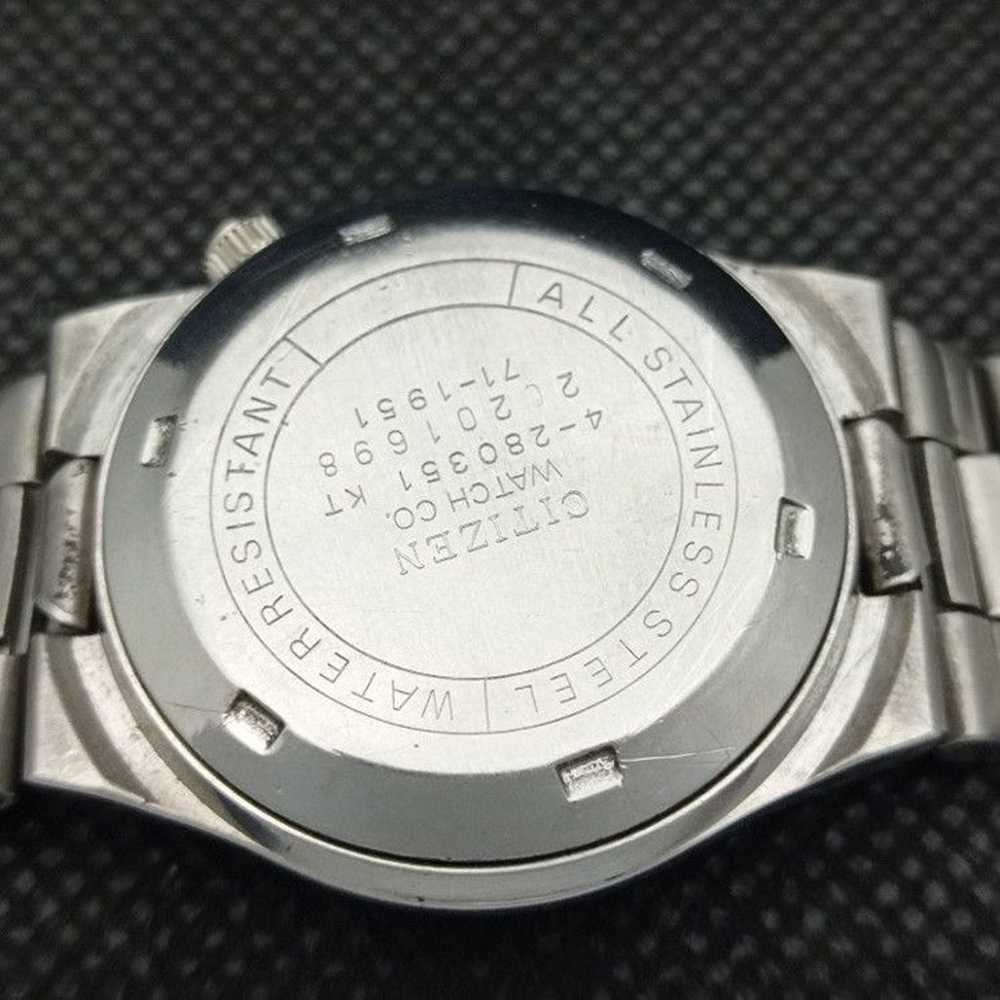 Vintage 1983 Citizen Automatic Mens Silver Watch … - image 8