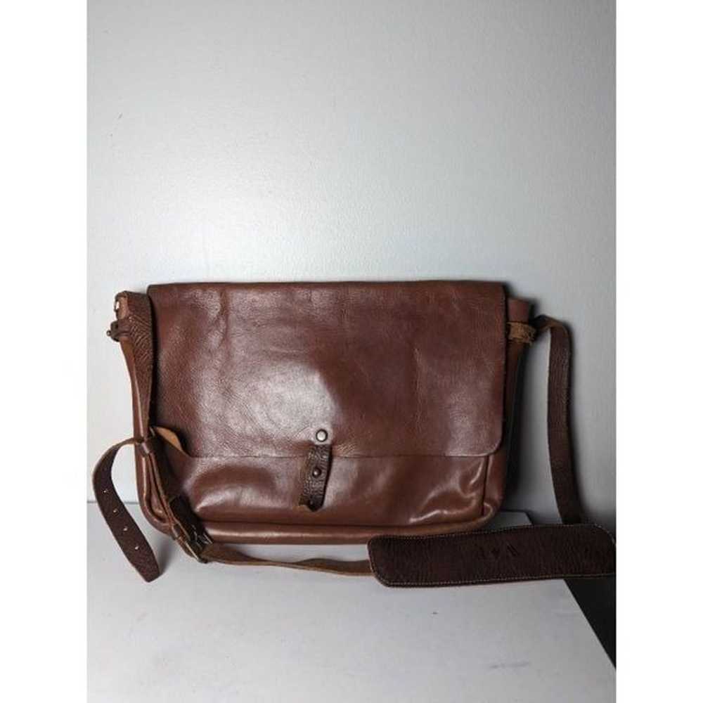 WHIPPING POST Vintage Brown Leather Messenger Bag - image 3
