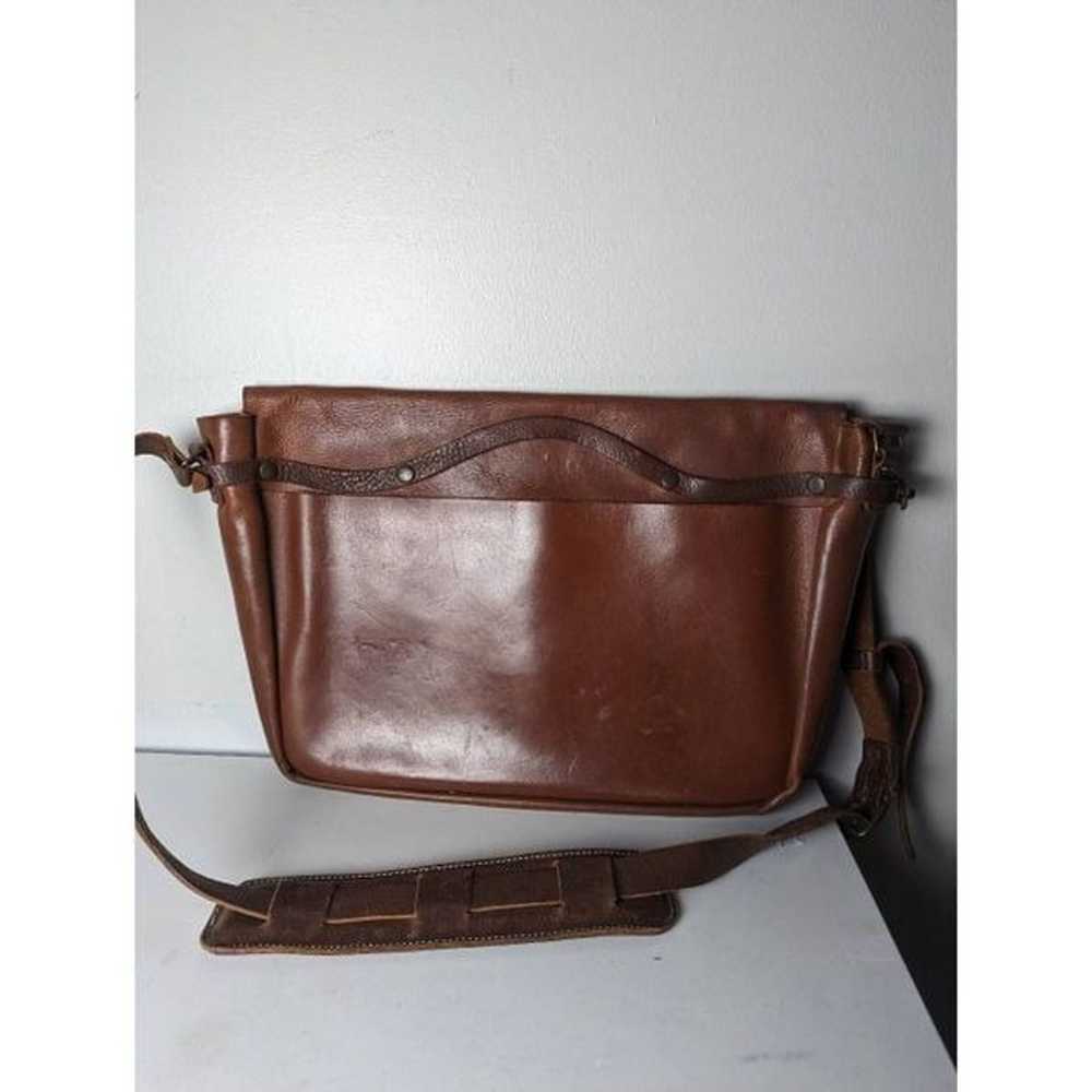 WHIPPING POST Vintage Brown Leather Messenger Bag - image 4