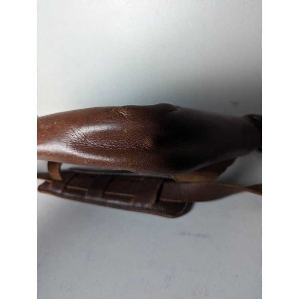 WHIPPING POST Vintage Brown Leather Messenger Bag - image 7