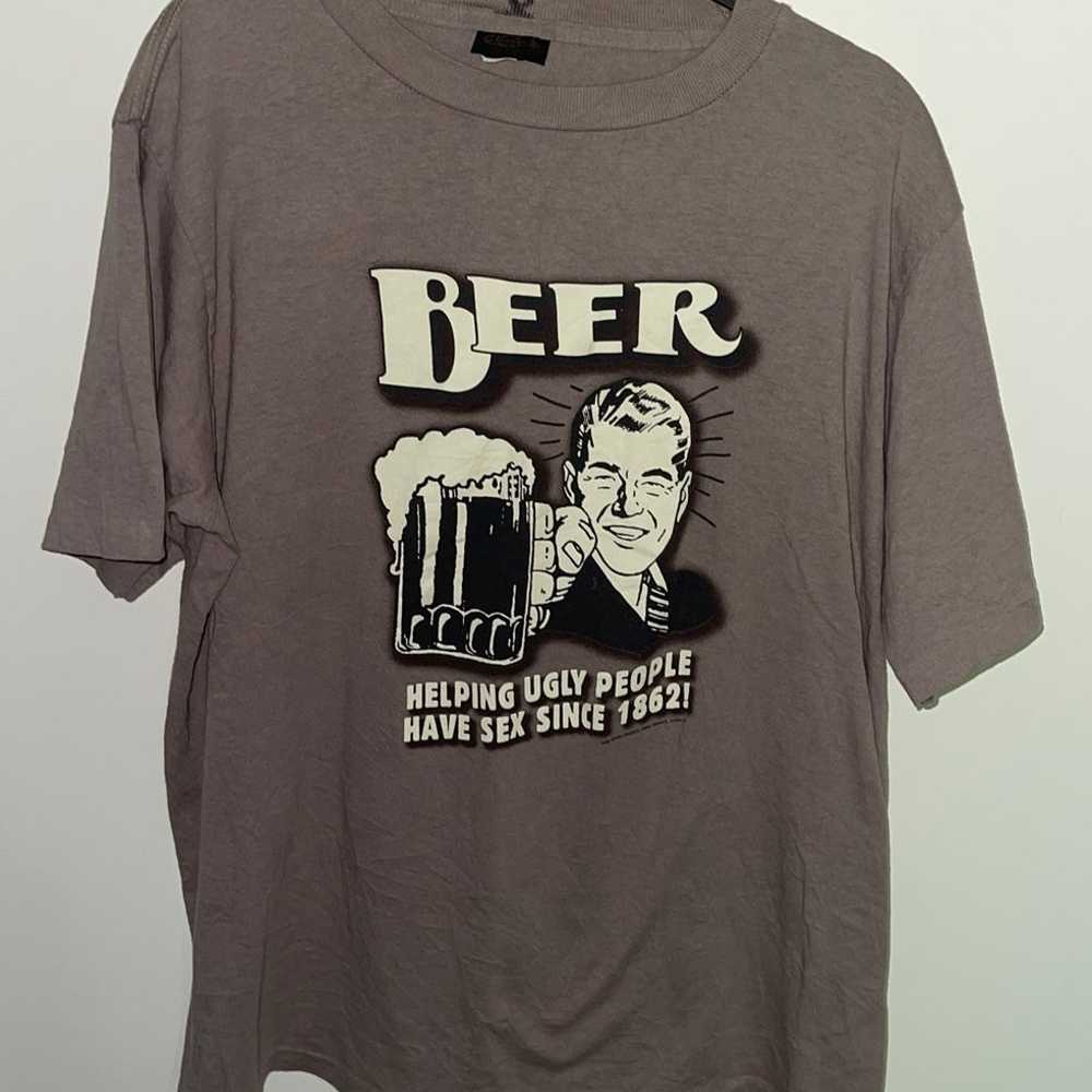 1998 Vintage Single Stitch Beer Helping Ugly Peop… - image 1