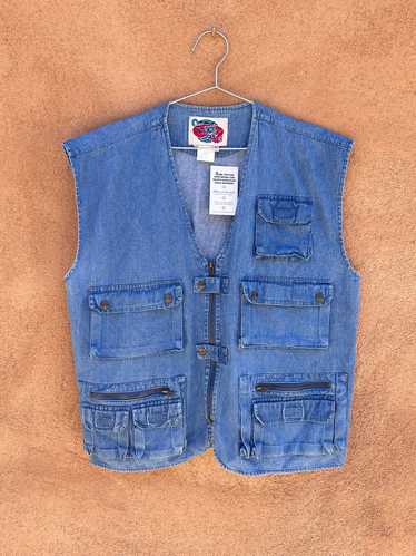 Protest Blues Multi-Pocket Denim Vest