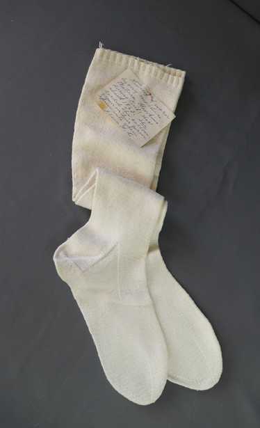 Vintage Civil War Stockings, Home Spun & Hand Knit