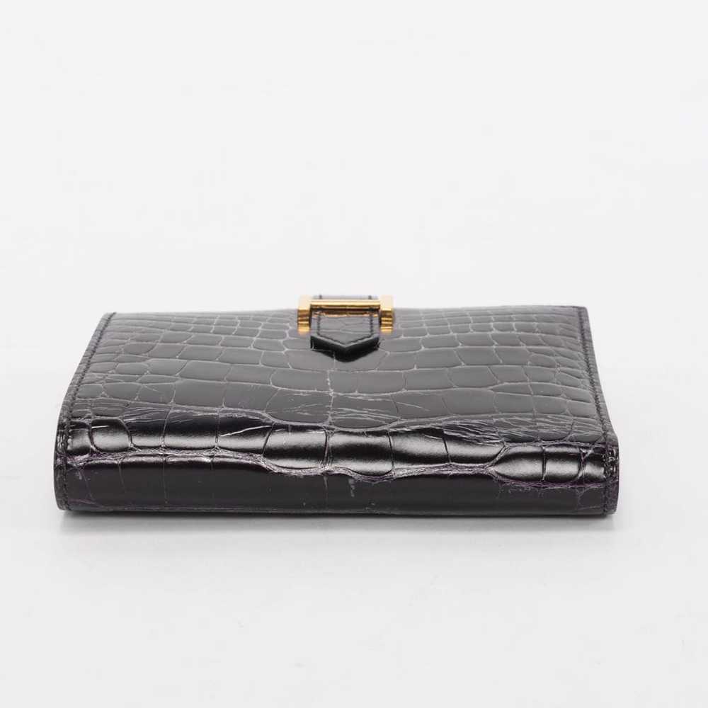 Hermes Amethyst Porosus Crocodile Bearn Compact W… - image 4