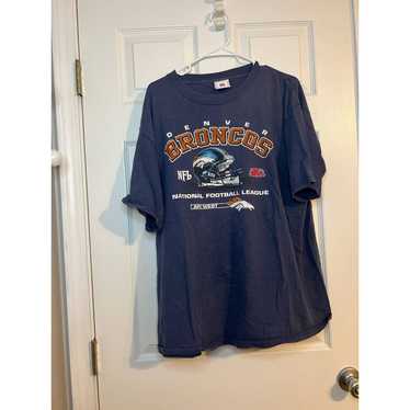NFL Denver Broncos Y2K Faded T-Shirt Sz: XL - image 1