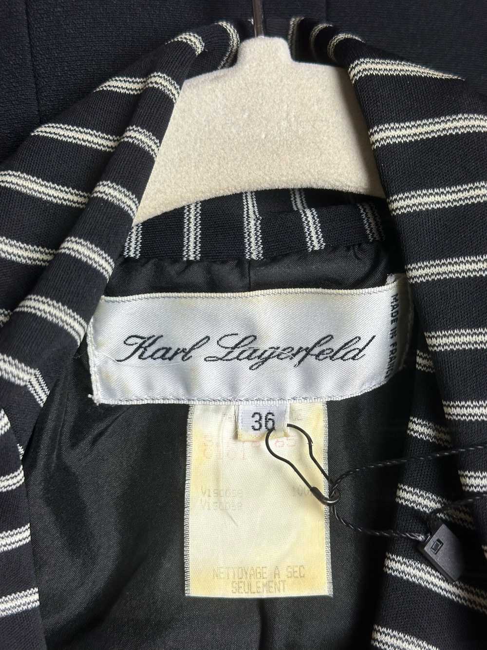 1990s Karl Lagerfeld Blazer With Striped Jersey - image 10