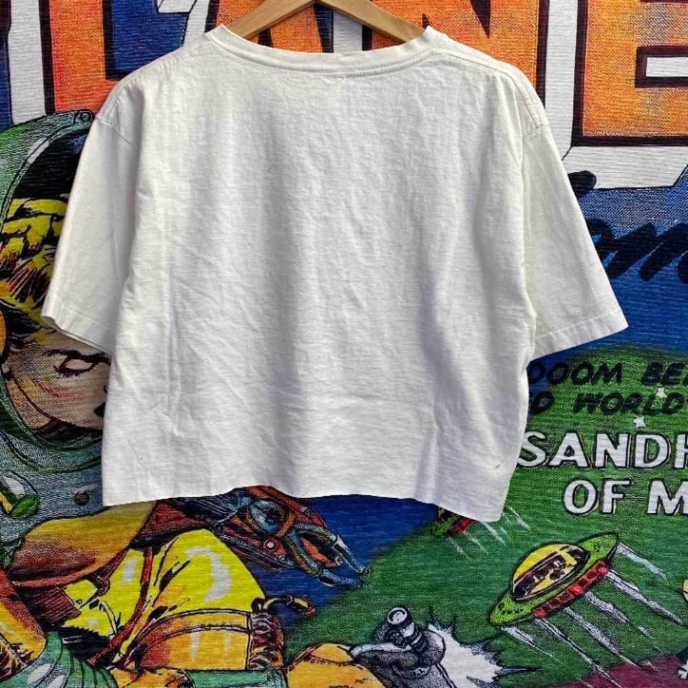 Vintage 90s Reeboks Cropped Tee Shirt Size XL - image 3