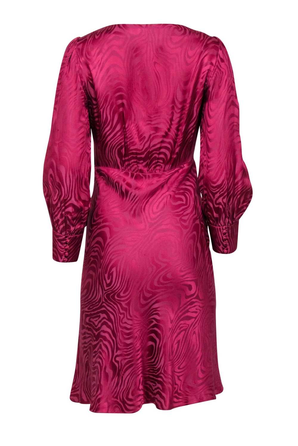 Rebecca Taylor - Pink Swirl Print Silk Blend A-Li… - image 3