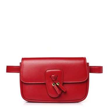 CELINE Smooth Calfskin Tassel Belt Bag Red - image 1