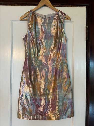 CHLOE COX Hand-Dyed Metallic Silk Dress (S) | Use… - image 1