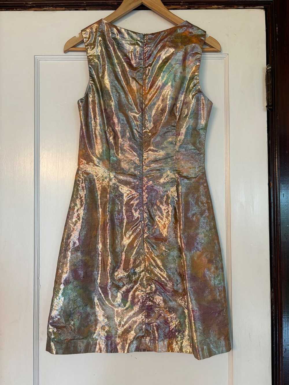 CHLOE COX Hand-Dyed Metallic Silk Dress (S) | Use… - image 2
