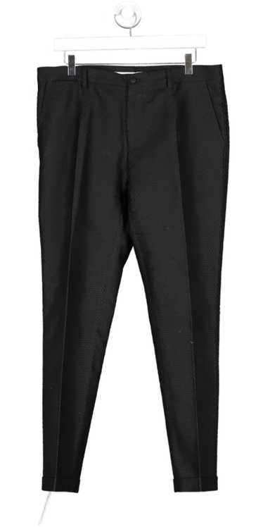 Dolce & Gabbana Black Tailored Pattern Smart Trous