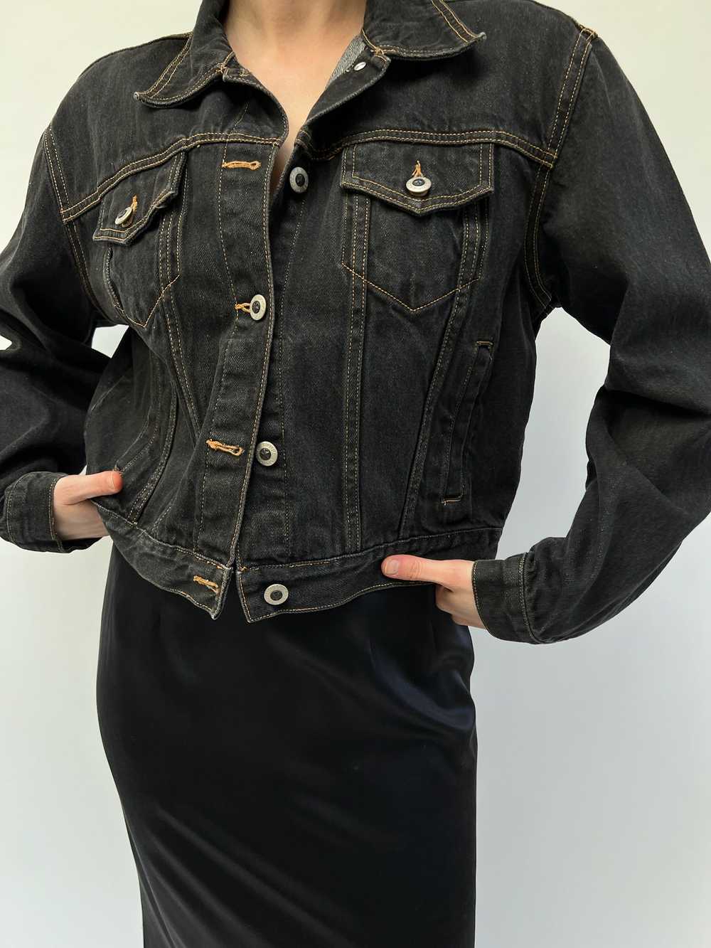 Favorite Vintage Faded Black Denim Jacket - image 3