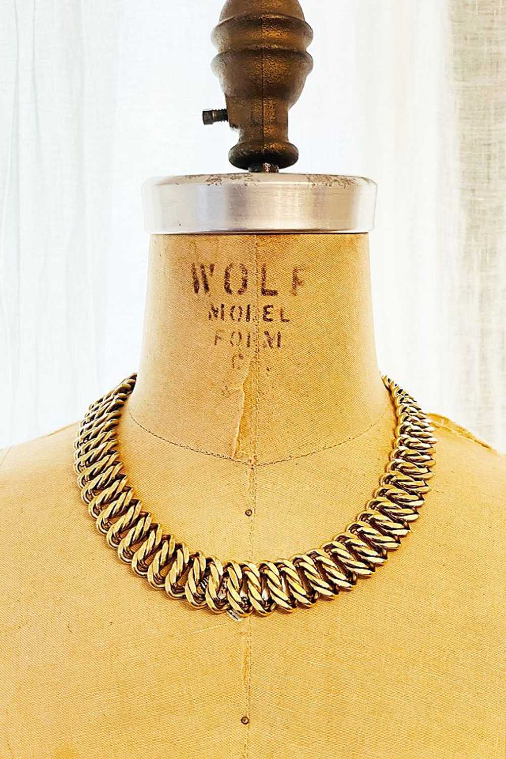 Vintage 1980's Bold Napier Heavy Gold Chain Neckl… - image 2