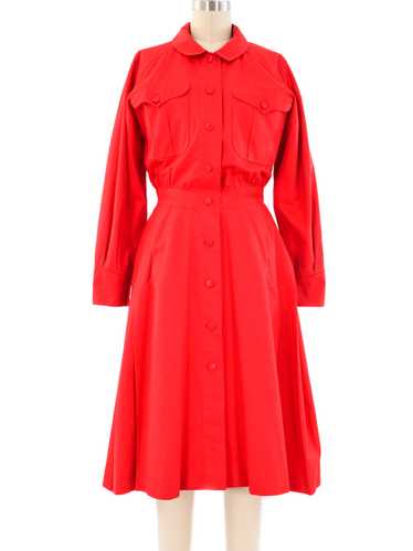 Karl Lagerfeld Red Shirt Dress - image 1