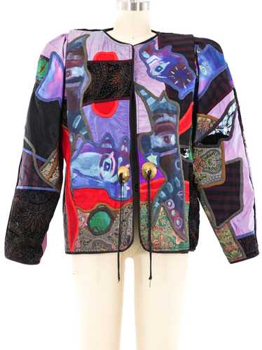 Judith Roberts Art to Wear Patchwork Jacket - image 1