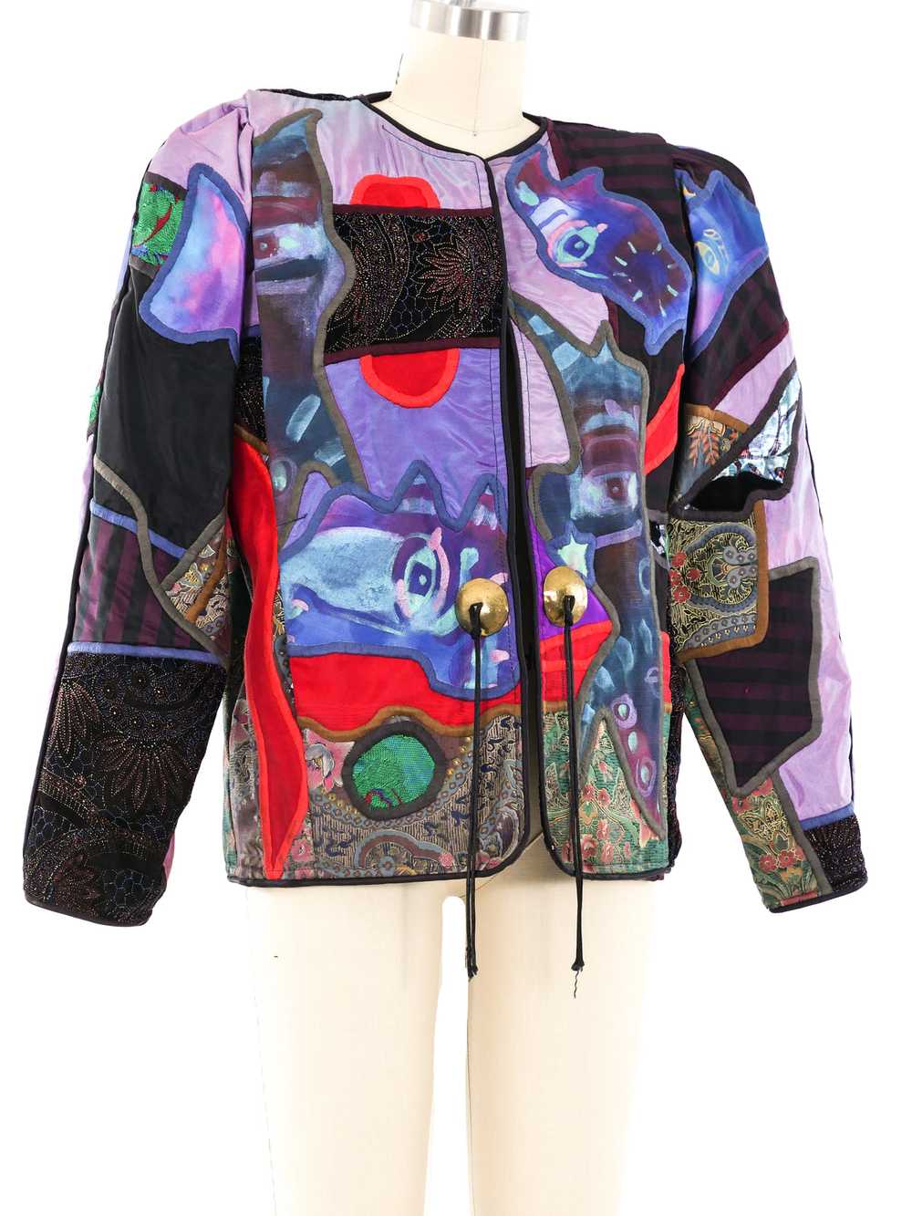 Judith Roberts Art to Wear Patchwork Jacket - image 3