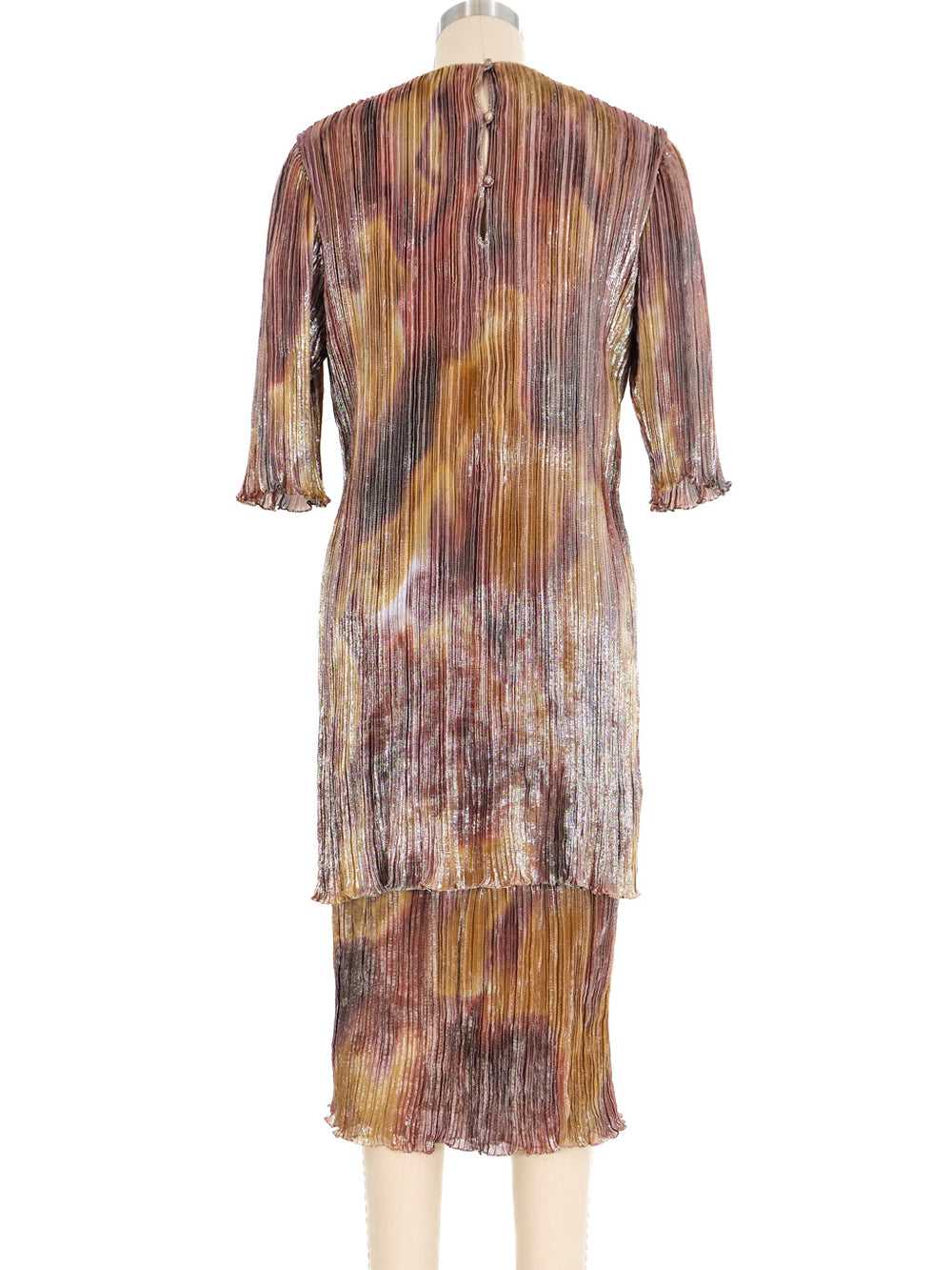 Judy Hornby Hand Dyed Metallic Pleated Dress - image 4