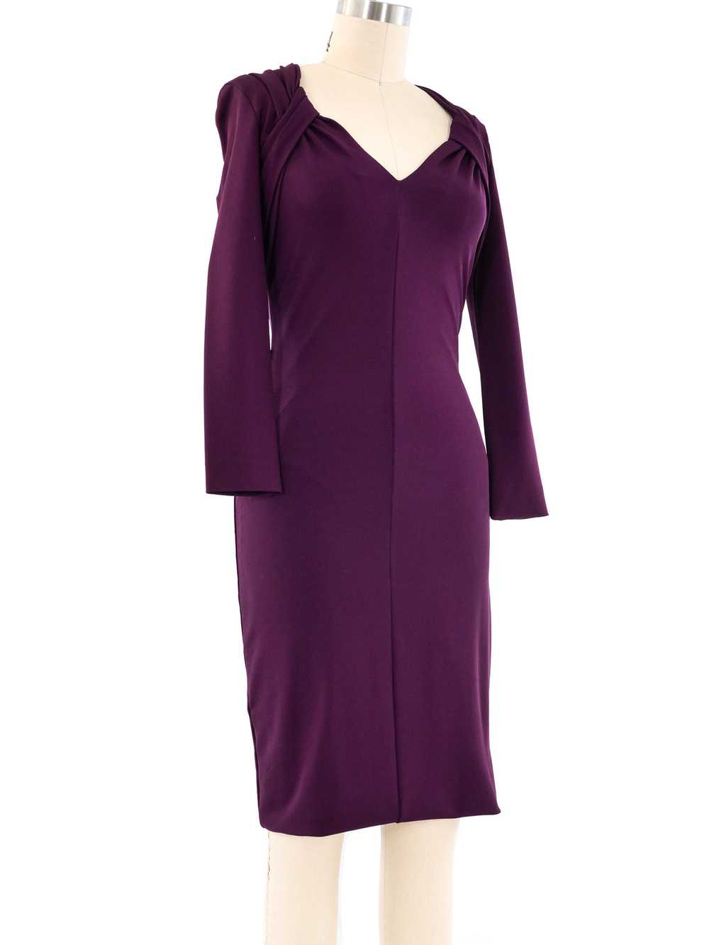 Gucci Plum Knit Bodycon Dress - image 5