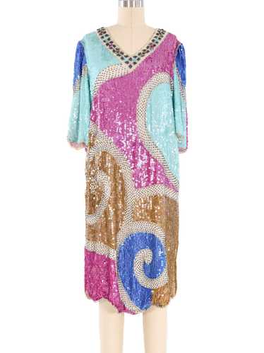 Judith Ann Sequined Silk Dress