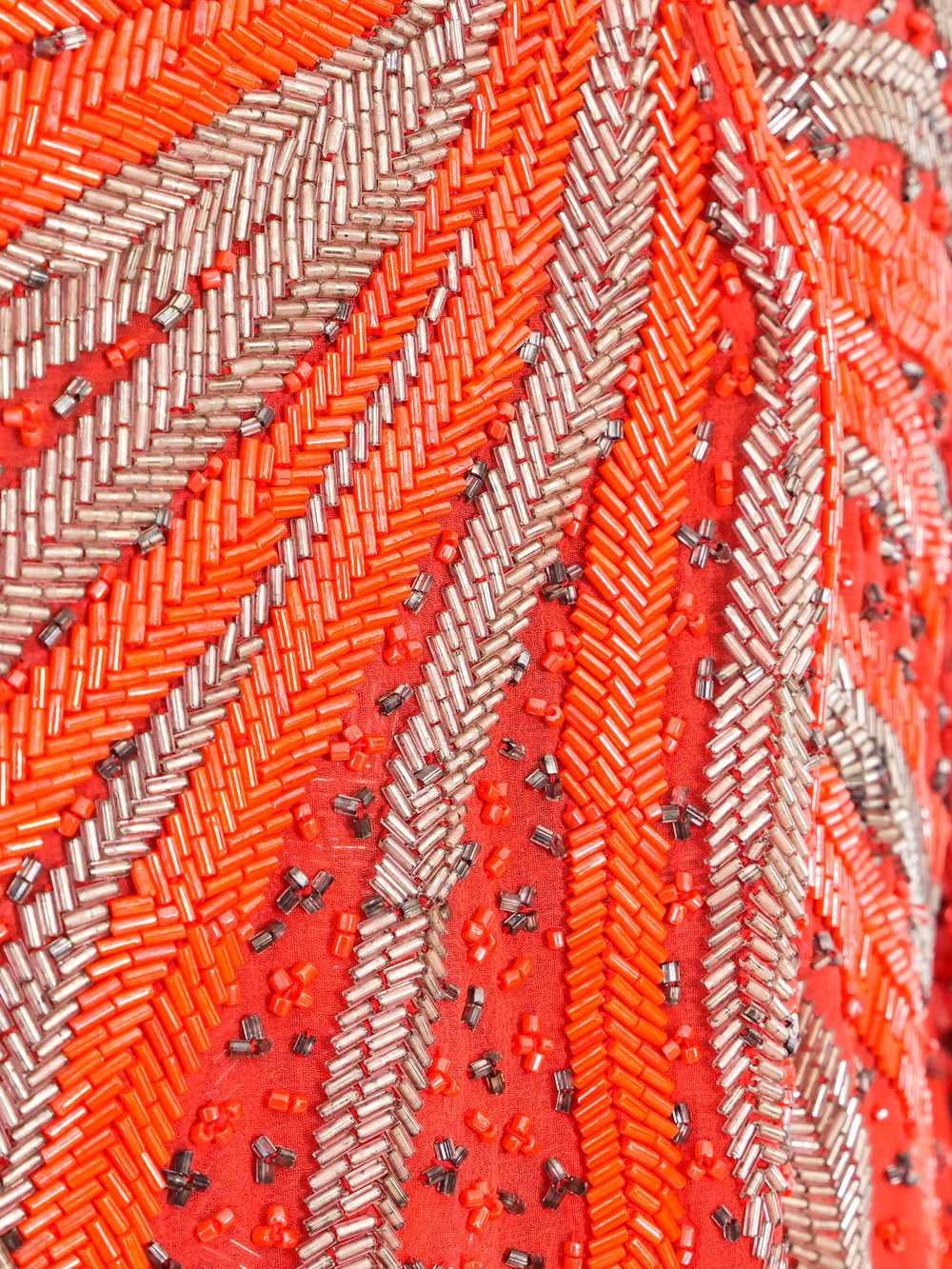 Halston Beaded Orange Silk Jacket - image 4