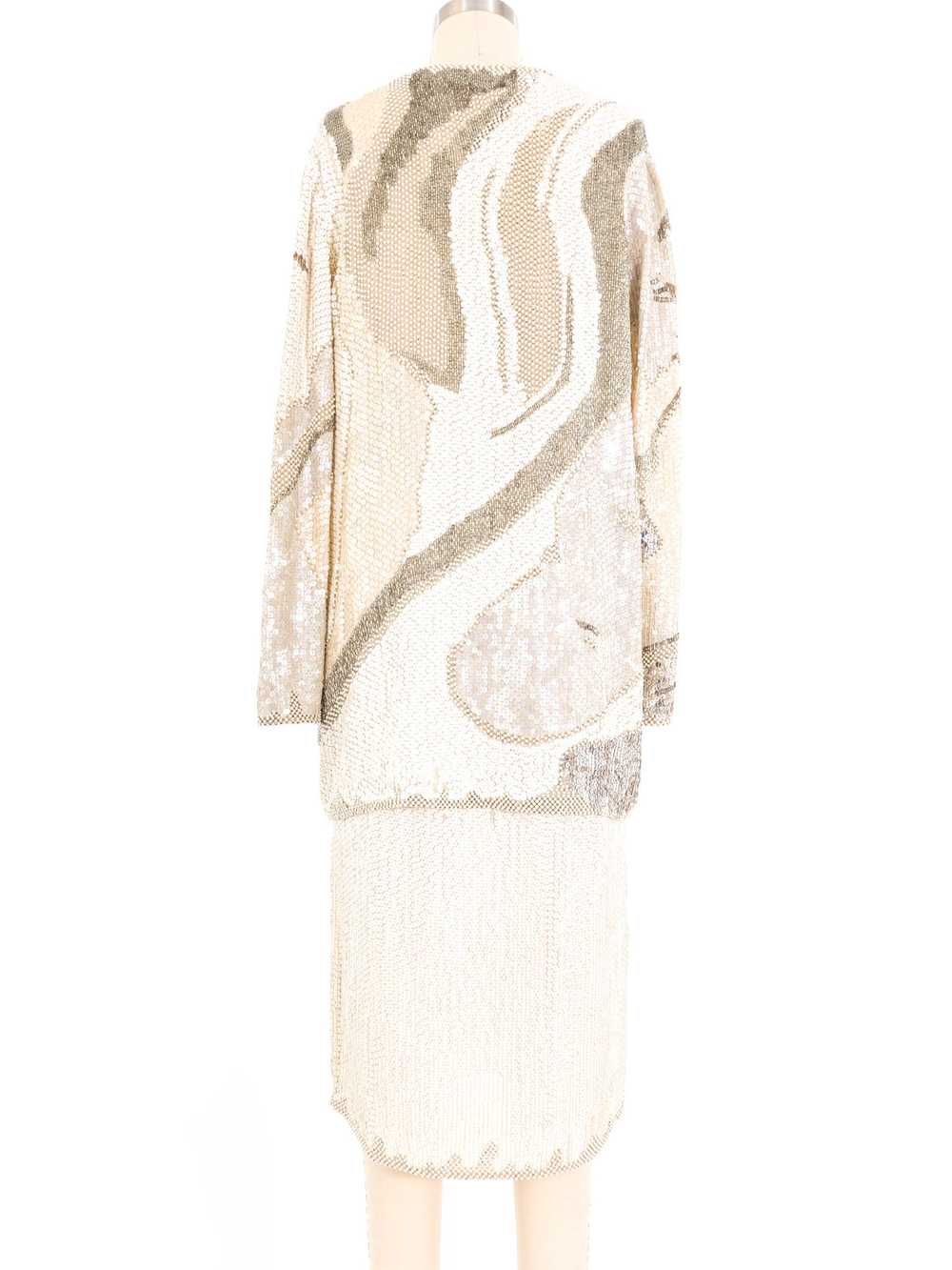 Halston Sequin Embellished Skirt Ensemble - image 3