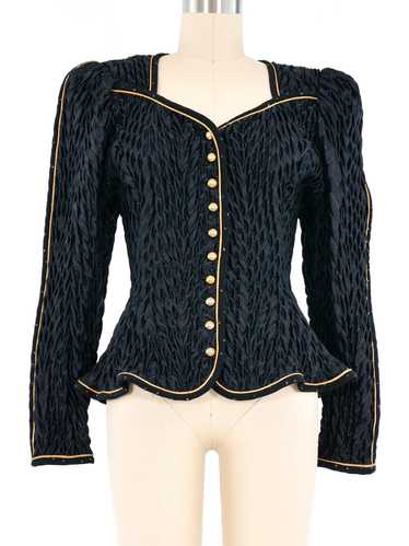 Jeanne Marc Quilted Black Jacket