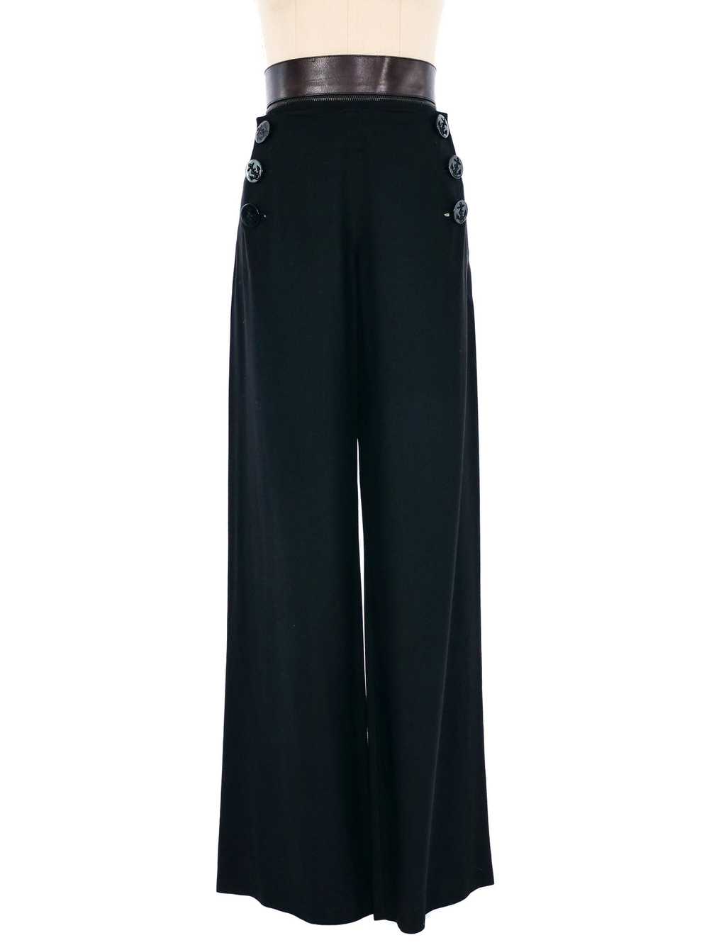 Jean Paul Gaultier Zip Away Belt Sailor Pants - image 1