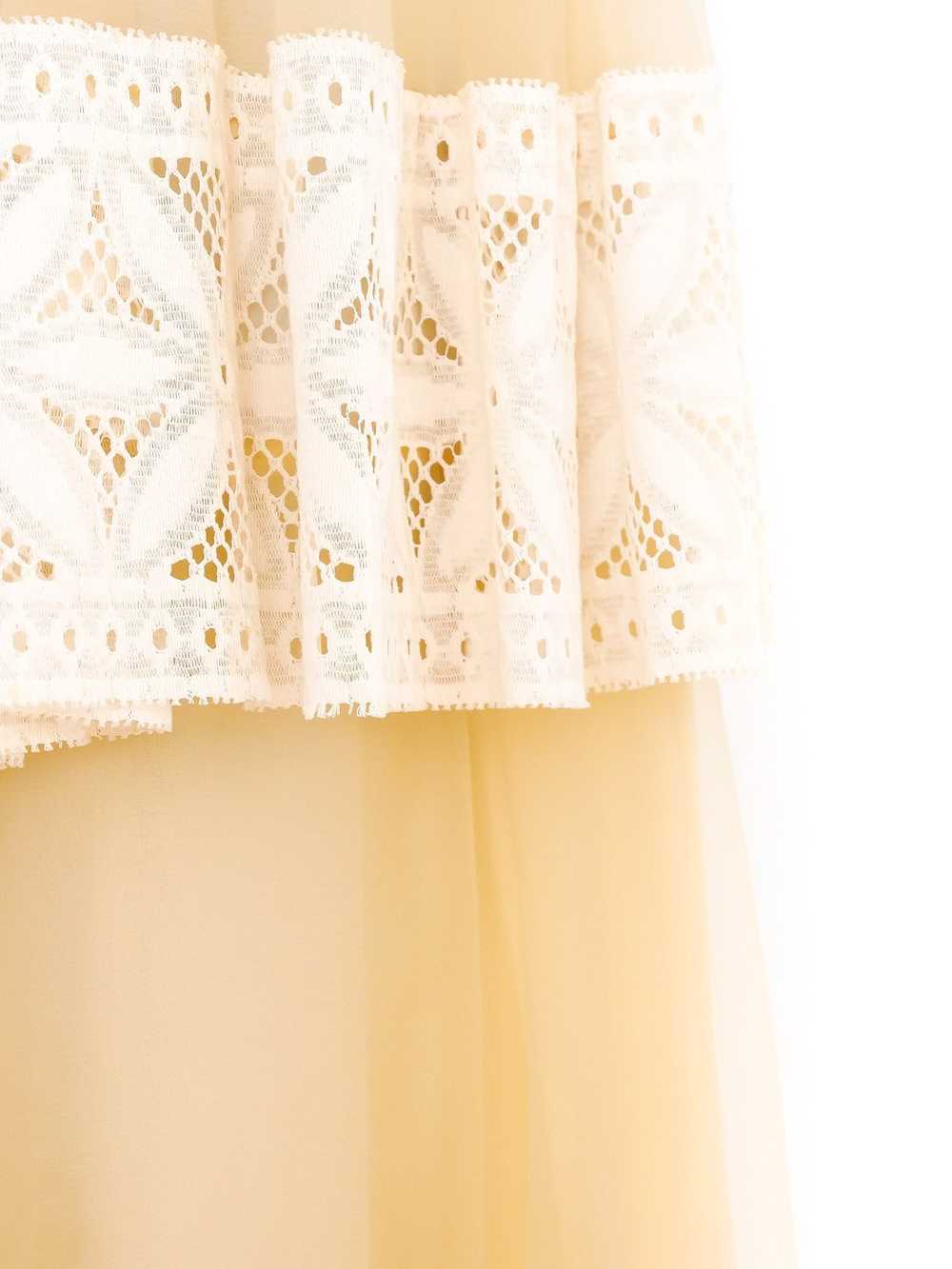 Jean Varon Lace Trimmed Chiffon Dress - image 2