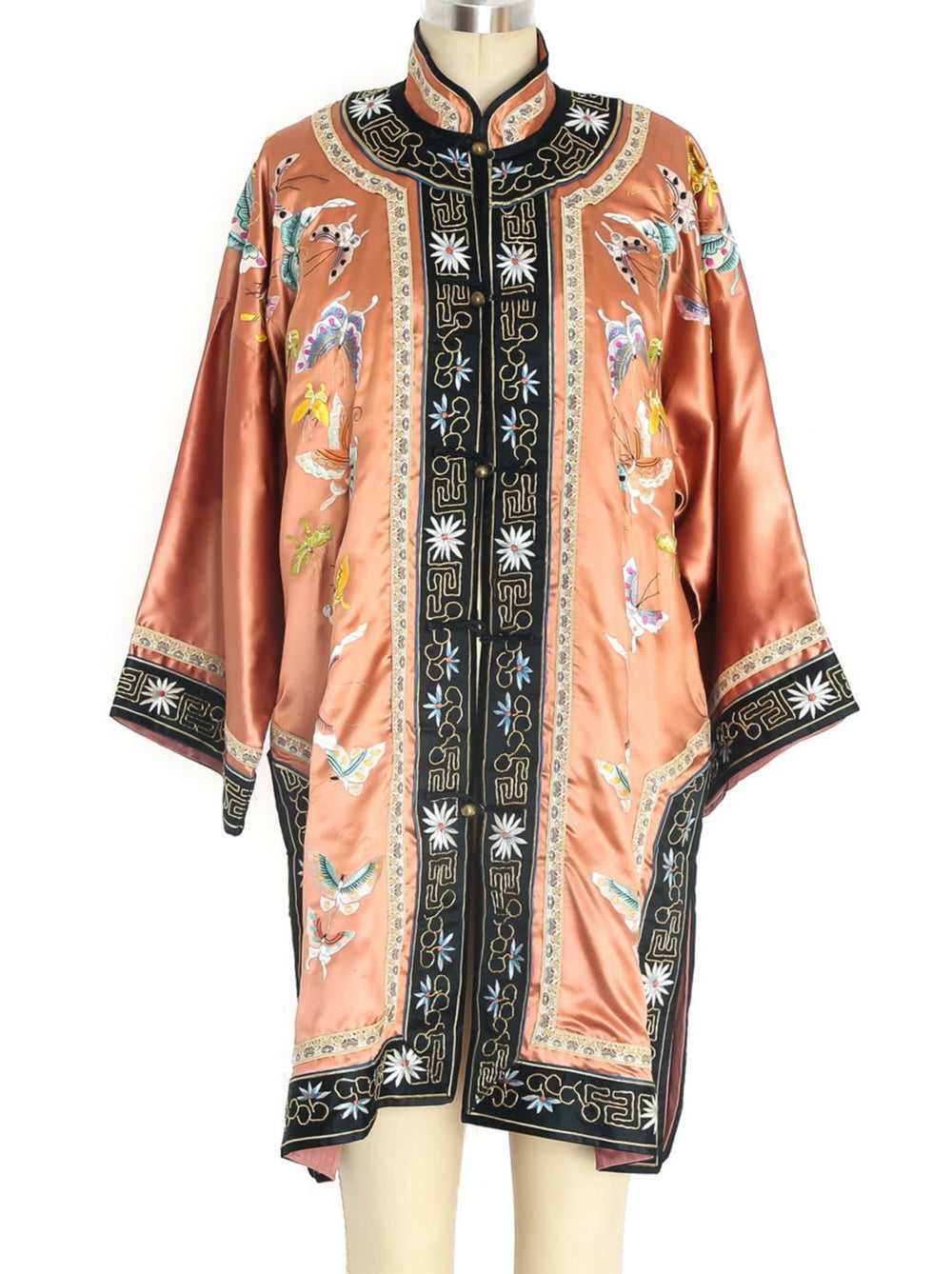 Hand Embroidered Chinese Silk Robe - image 1