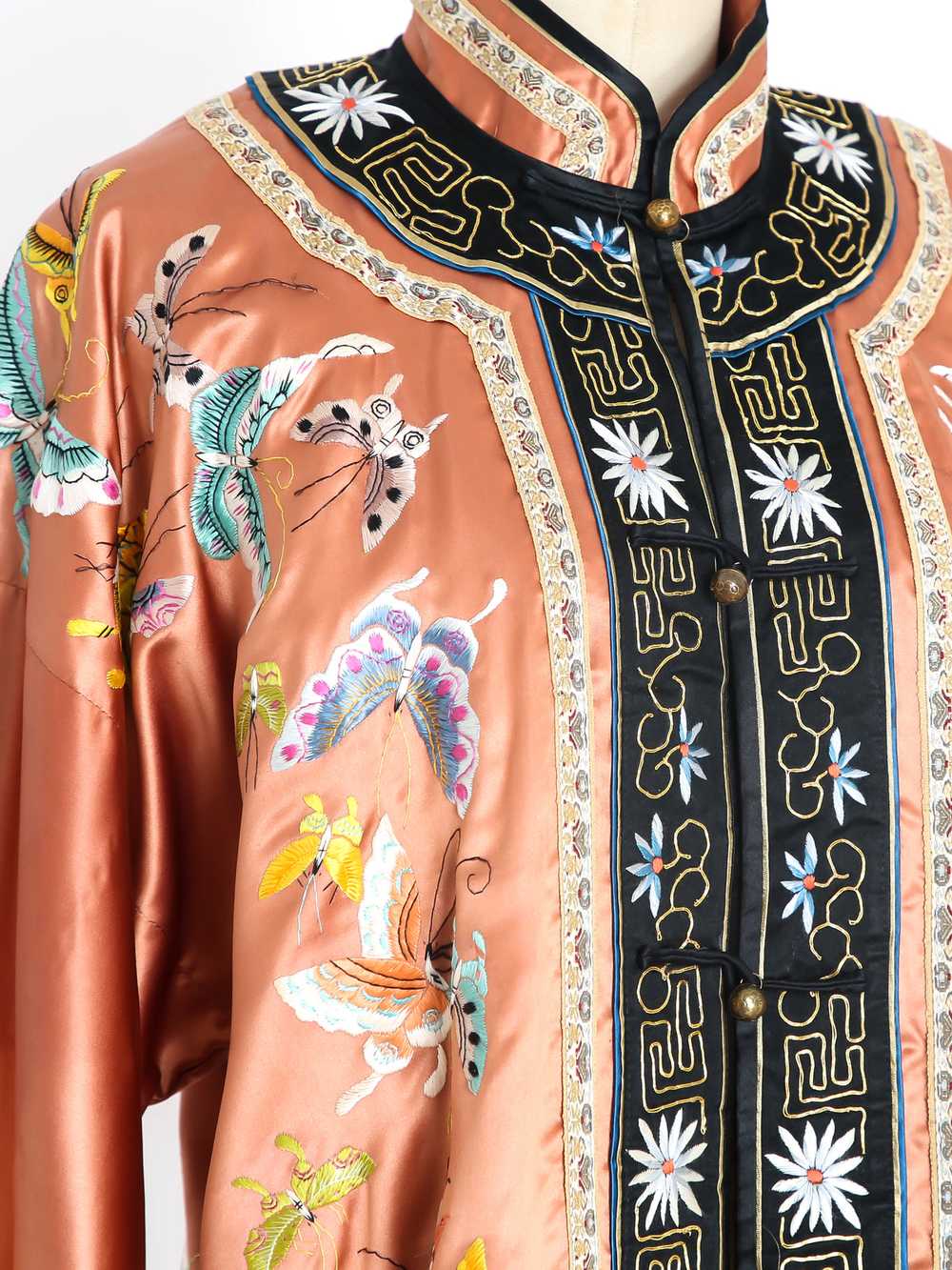 Hand Embroidered Chinese Silk Robe - image 6